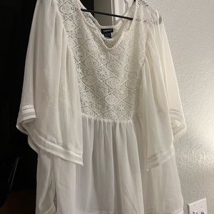 Cream/white Torrid blouse